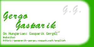 gergo gasparik business card